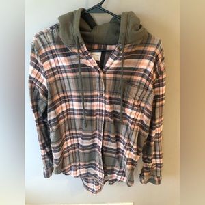 American Eagle Hooded Flannel